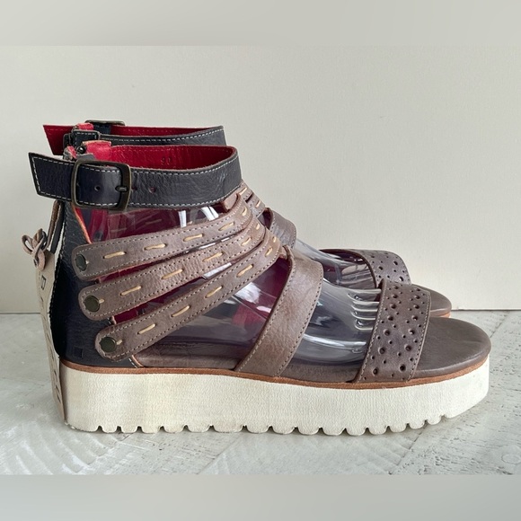 Women’s BedStu Artemia, Tonic Breeze Rustic Platform Gladiator Leather Sandals 9 - Picture 5 of 14